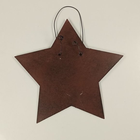 Metal Star Snowman Penguin Snowballs New Rustic 6" Christmas Holiday Ornament - Picture 2 of 3